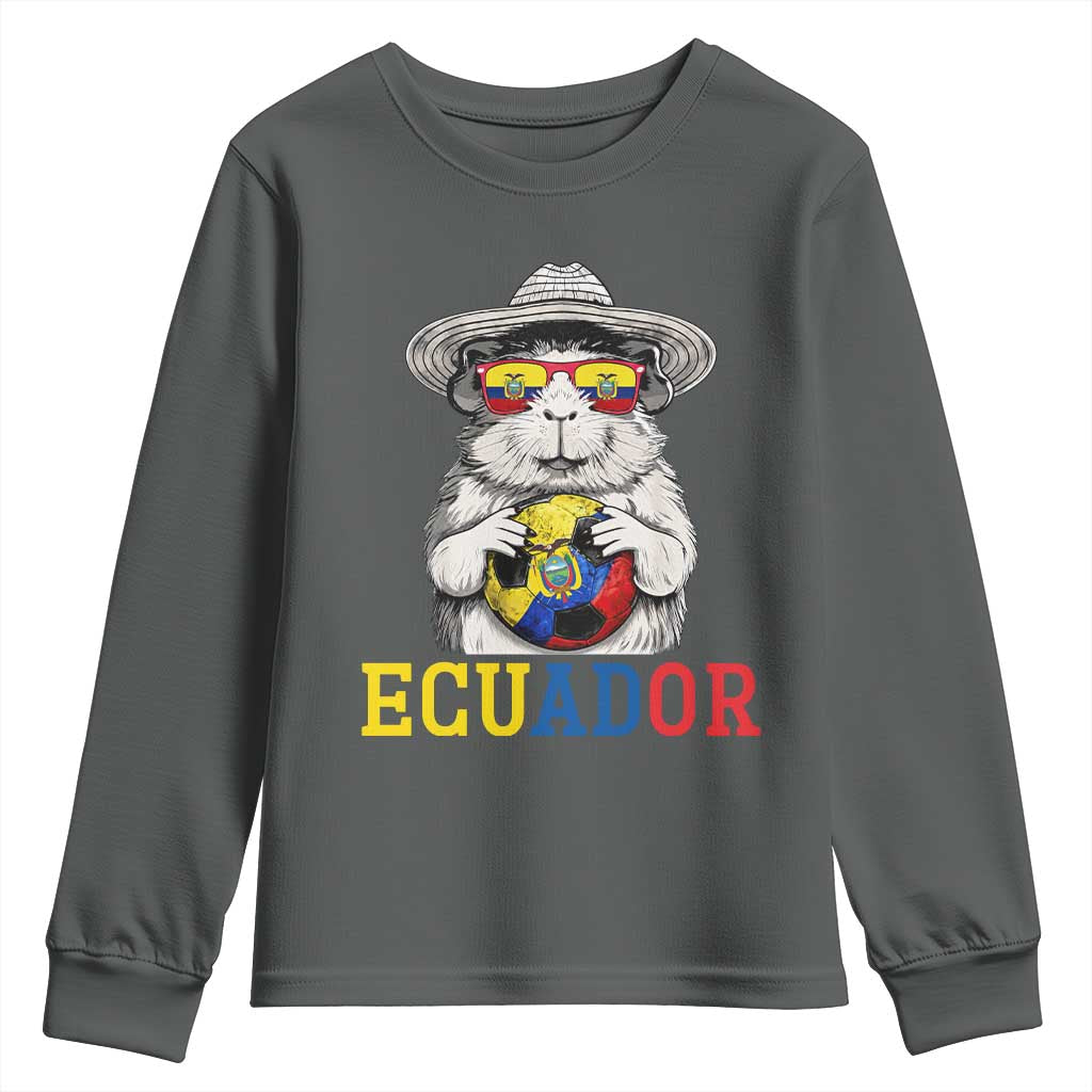 Funny Ecuador Guinea Pig Soccer Fan Youth Sweatshirt Cavy Lover Gift