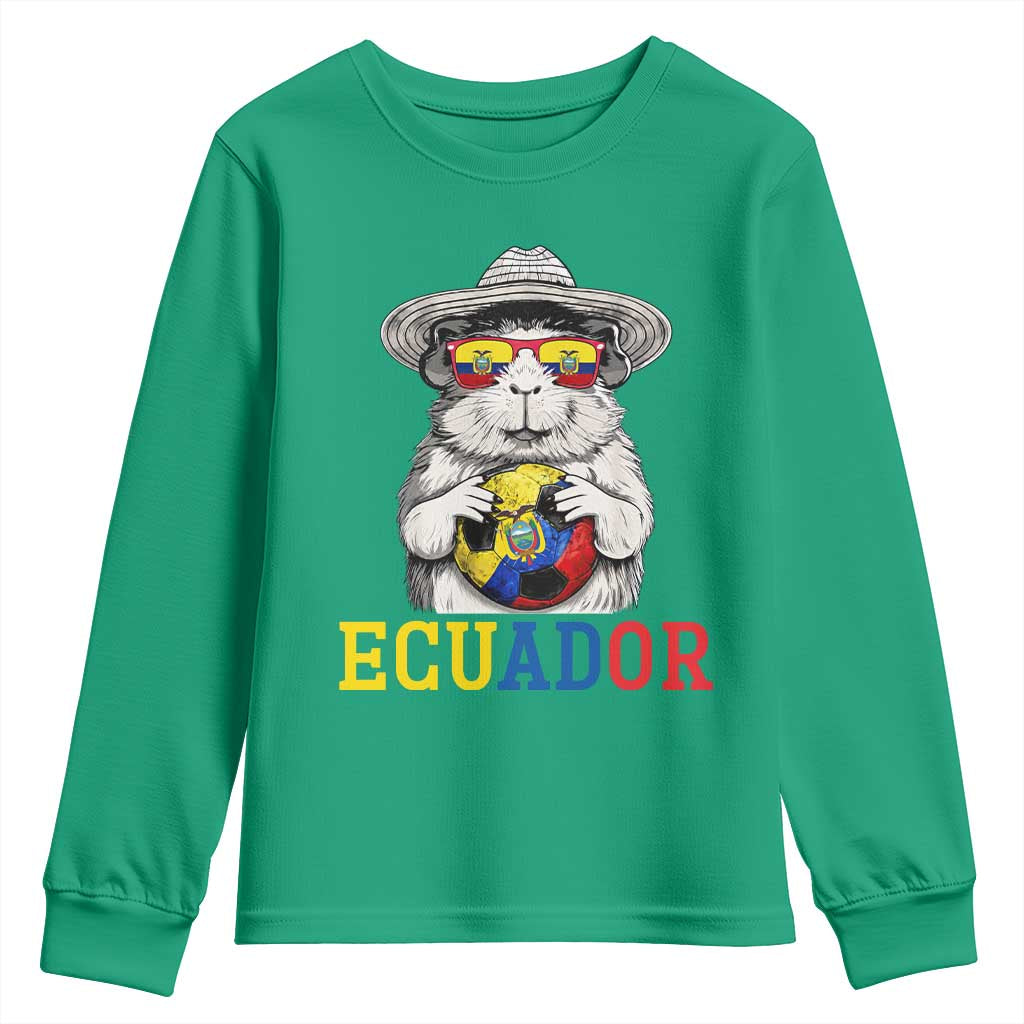 Funny Ecuador Guinea Pig Soccer Fan Youth Sweatshirt Cavy Lover Gift