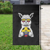 Funny Ecuador Alpaca Soccer Lover Garden Flag South American Pride Gift