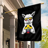 Funny Ecuador Alpaca Soccer Lover Garden Flag South American Pride Gift