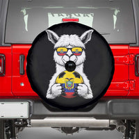 Funny Ecuador Alpaca Soccer Lover Spare Tire Cover South American Pride Gift