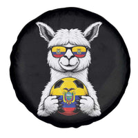 Funny Ecuador Alpaca Soccer Lover Spare Tire Cover South American Pride Gift