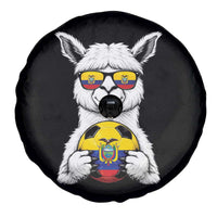 Funny Ecuador Alpaca Soccer Lover Spare Tire Cover South American Pride Gift