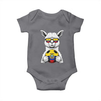 Funny Ecuador Alpaca Soccer Lover Baby Onesie South American Pride Gift