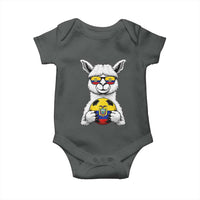 Funny Ecuador Alpaca Soccer Lover Baby Onesie South American Pride Gift