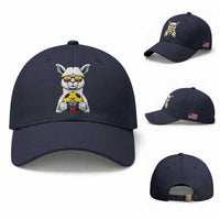 Funny Ecuador Alpaca Soccer Lover Baseball Cap South American Pride Gift
