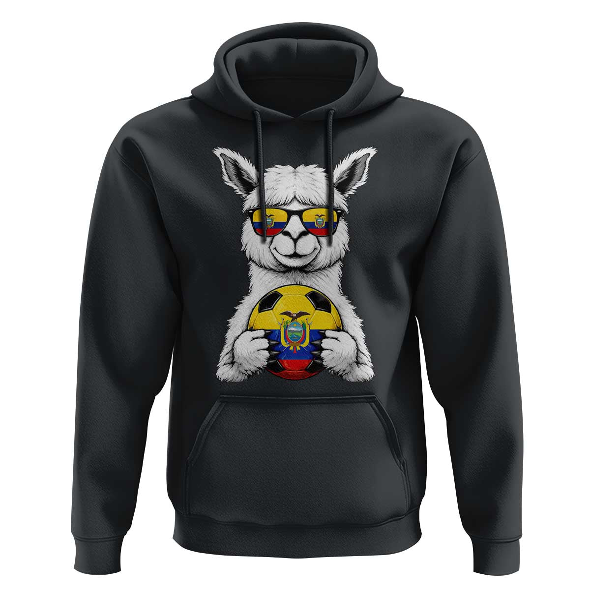 Funny Ecuador Alpaca Soccer Lover Hoodie South American Pride Gift