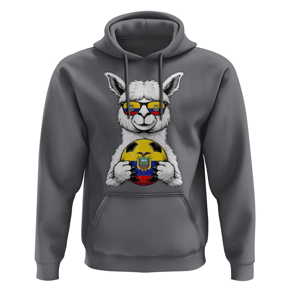 Funny Ecuador Alpaca Soccer Lover Hoodie South American Pride Gift