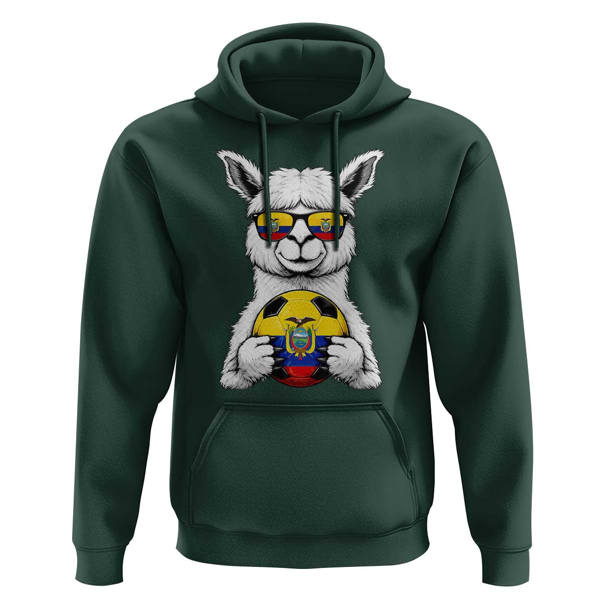 Funny Ecuador Alpaca Soccer Lover Hoodie South American Pride Gift