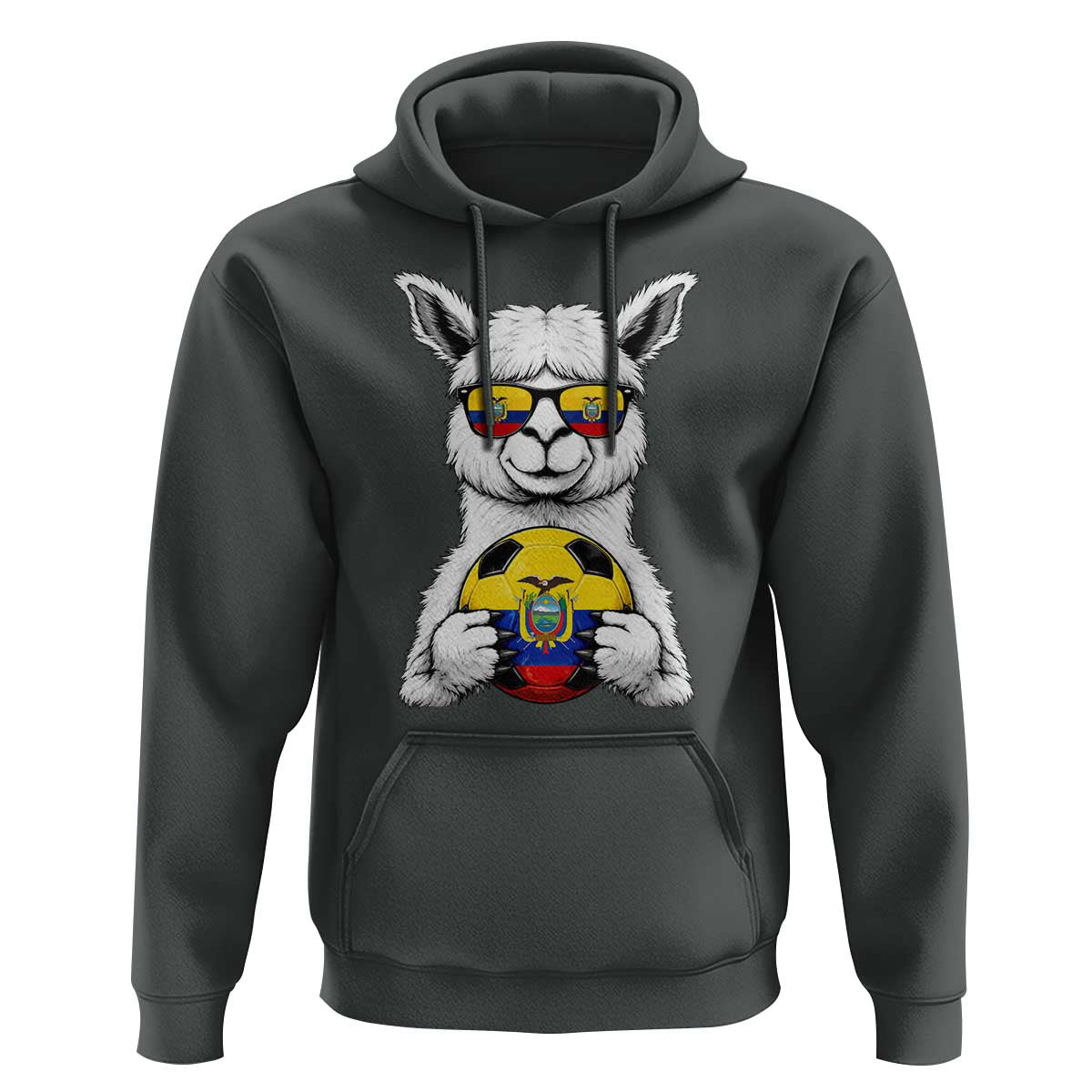 Funny Ecuador Alpaca Soccer Lover Hoodie South American Pride Gift