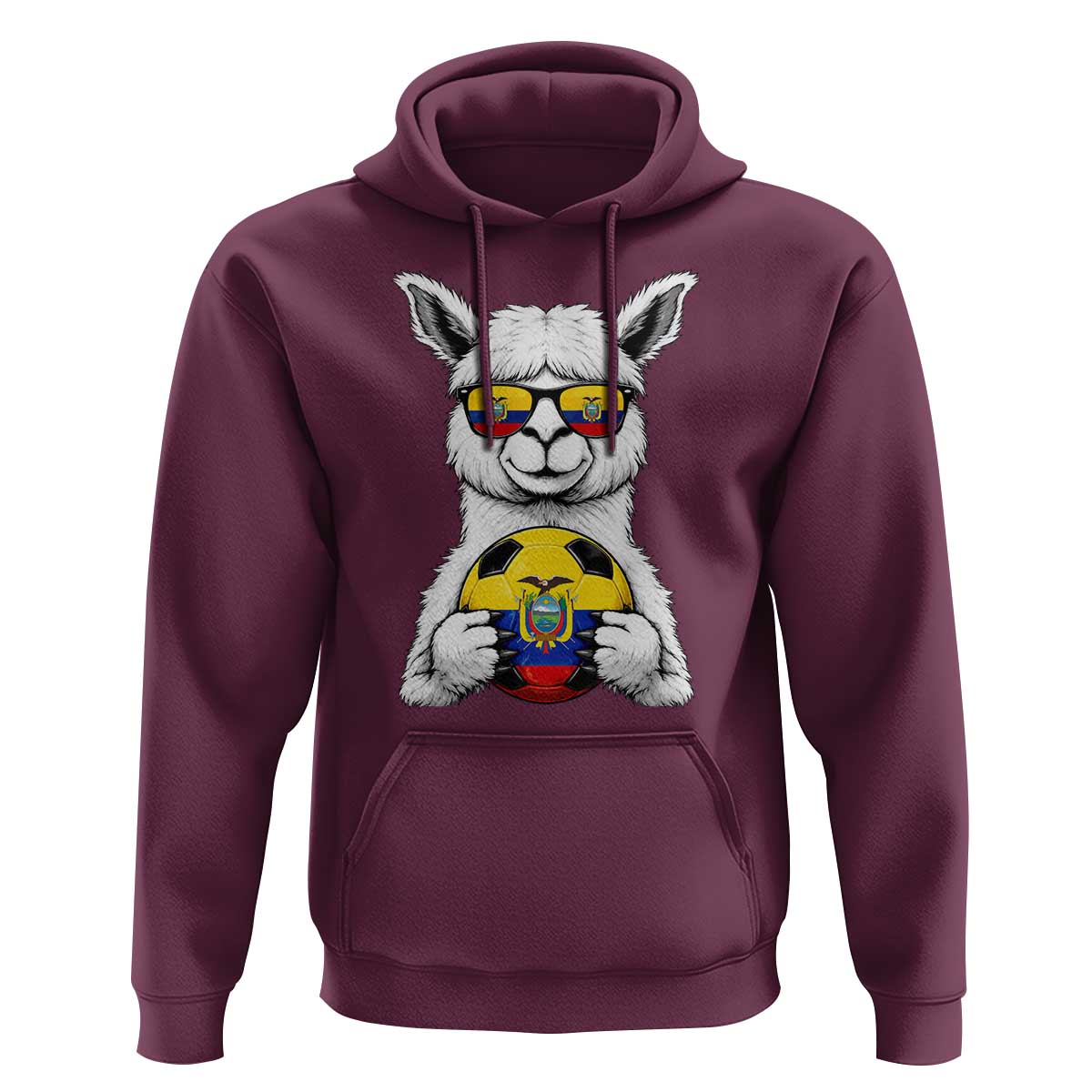 Funny Ecuador Alpaca Soccer Lover Hoodie South American Pride Gift