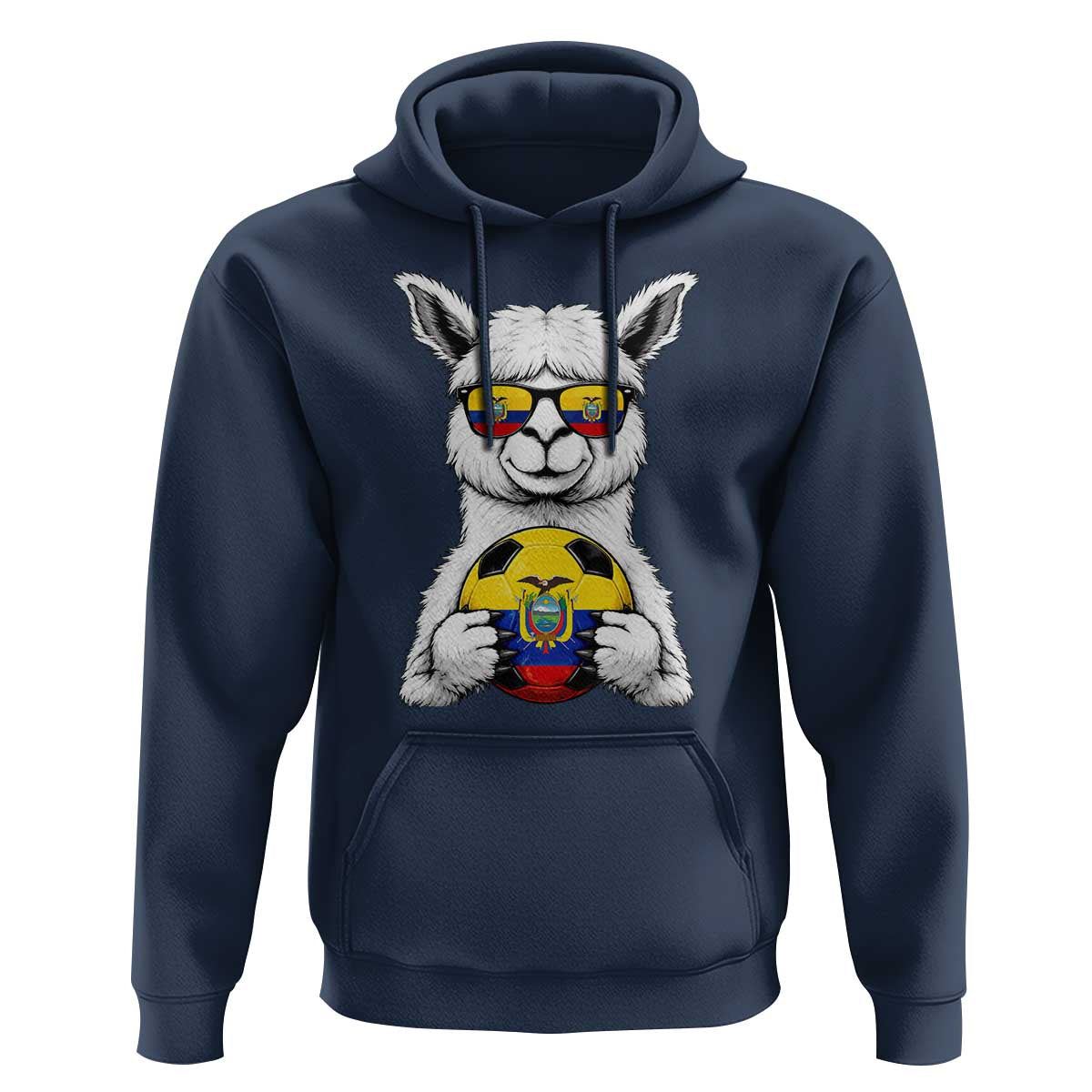 Funny Ecuador Alpaca Soccer Lover Hoodie South American Pride Gift