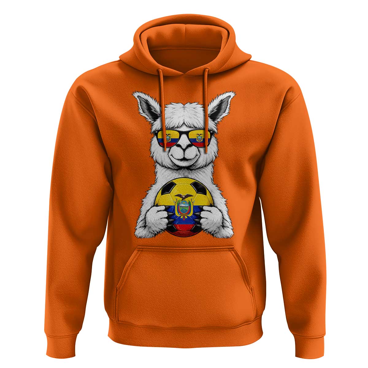 Funny Ecuador Alpaca Soccer Lover Hoodie South American Pride Gift