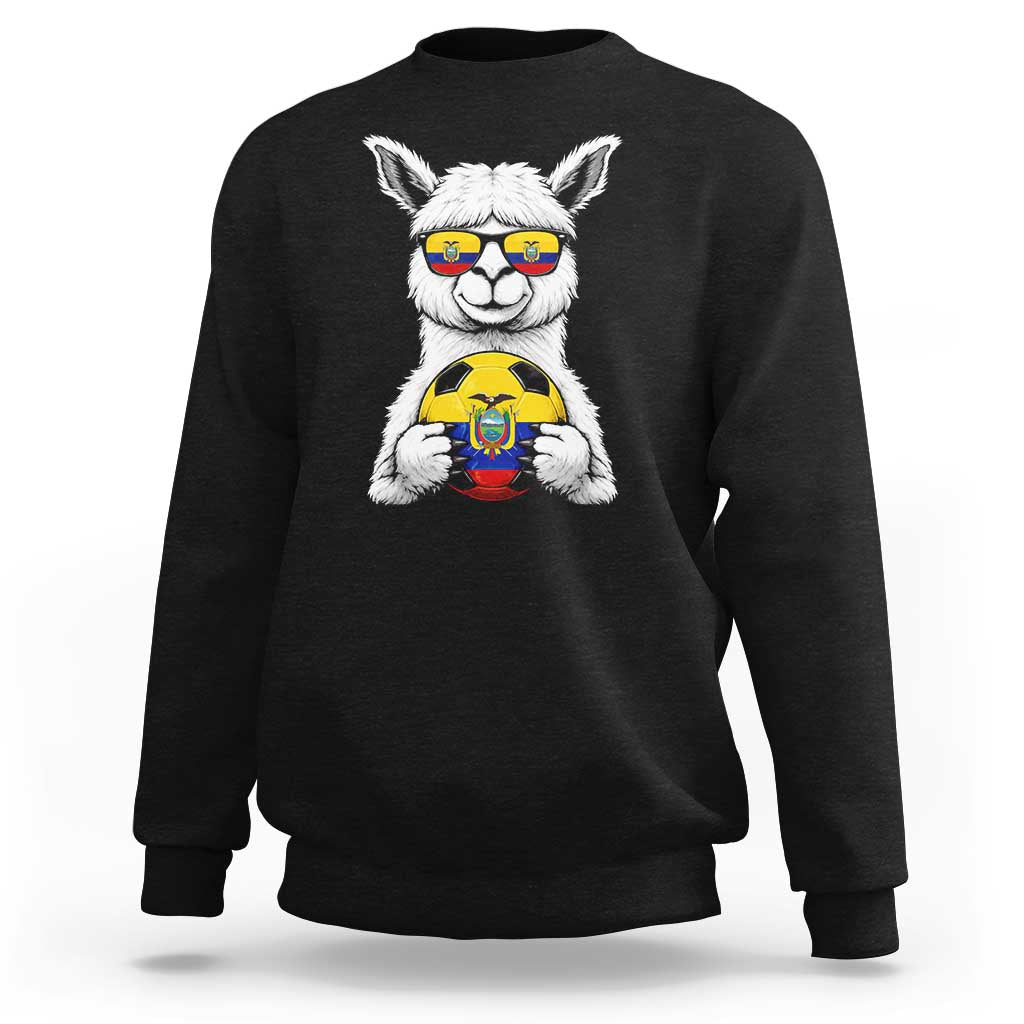 Funny Ecuador Alpaca Soccer Lover Sweatshirt South American Pride Gift