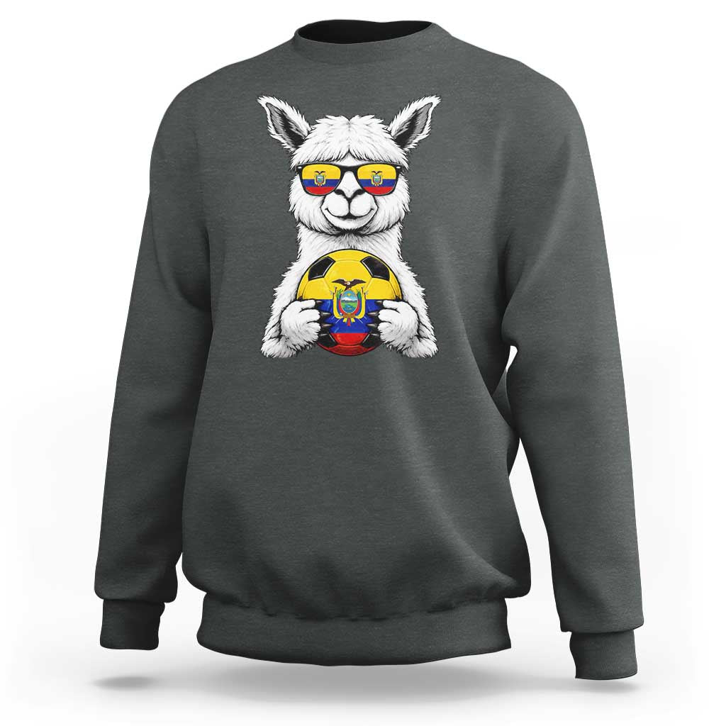 Funny Ecuador Alpaca Soccer Lover Sweatshirt South American Pride Gift