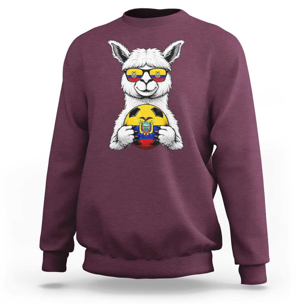Funny Ecuador Alpaca Soccer Lover Sweatshirt South American Pride Gift