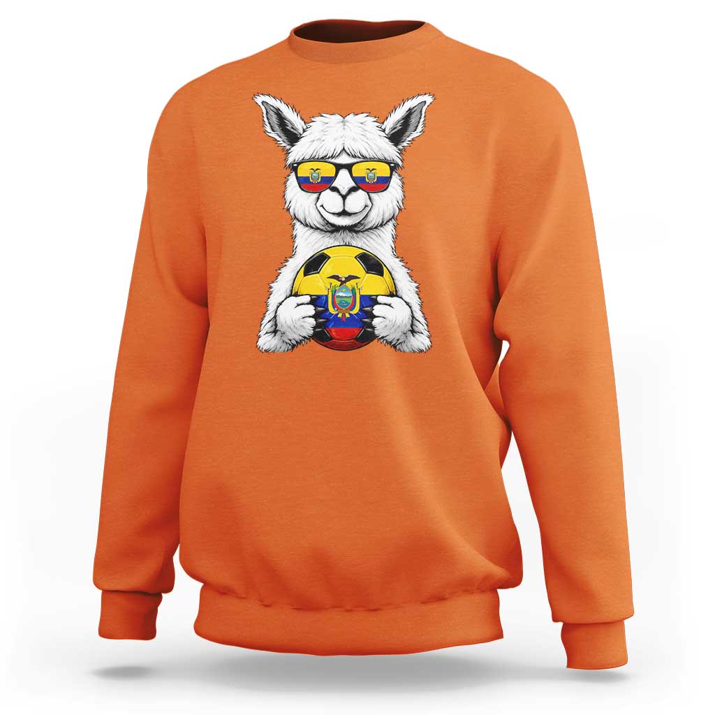 Funny Ecuador Alpaca Soccer Lover Sweatshirt South American Pride Gift