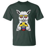 Funny Ecuador Alpaca Soccer Lover T Shirt South American Pride Gift