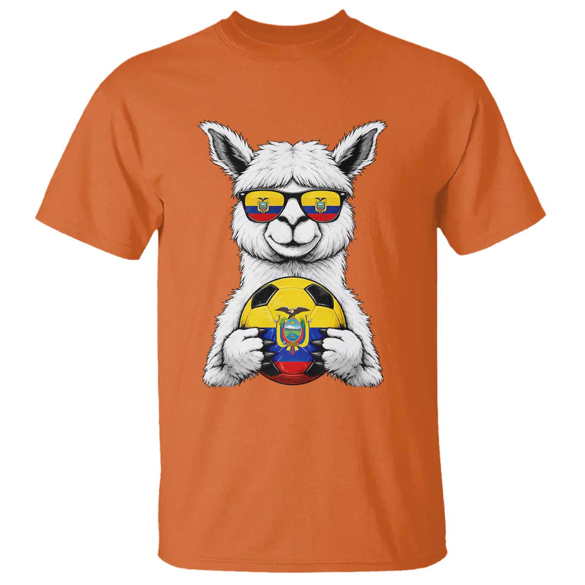 Funny Ecuador Alpaca Soccer Lover T Shirt South American Pride Gift