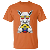 Funny Ecuador Alpaca Soccer Lover T Shirt South American Pride Gift