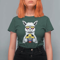 Funny Ecuador Alpaca Soccer Lover T Shirt For Women South American Pride Gift