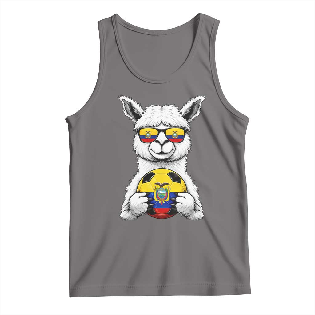 Funny Ecuador Alpaca Soccer Lover Tank Top South American Pride Gift