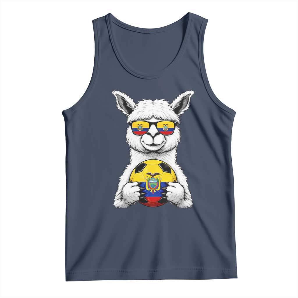Funny Ecuador Alpaca Soccer Lover Tank Top South American Pride Gift