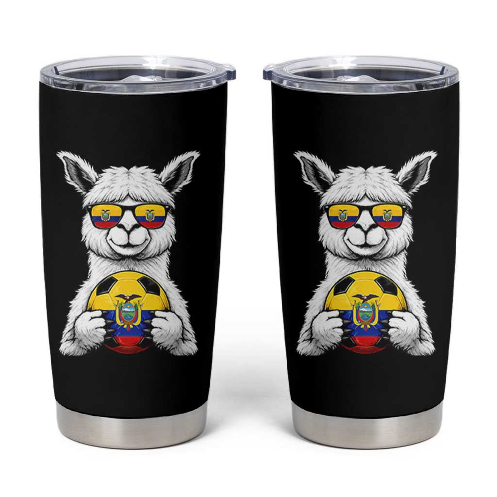 Funny Ecuador Alpaca Soccer Lover Tumbler Cup South American Pride Gift