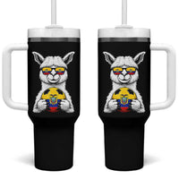 Funny Ecuador Alpaca Soccer Lover Tumbler With Handle South American Pride Gift