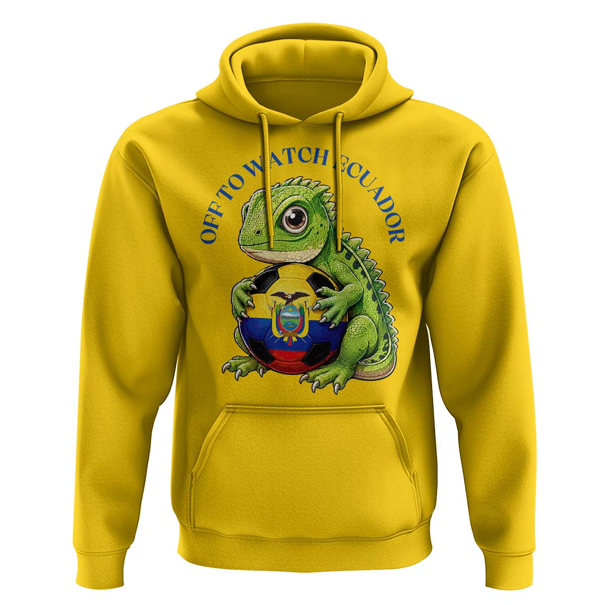 Off To Watch Ecuador Hoodie Funny Ecuador Iguana Soccer Fan Gift