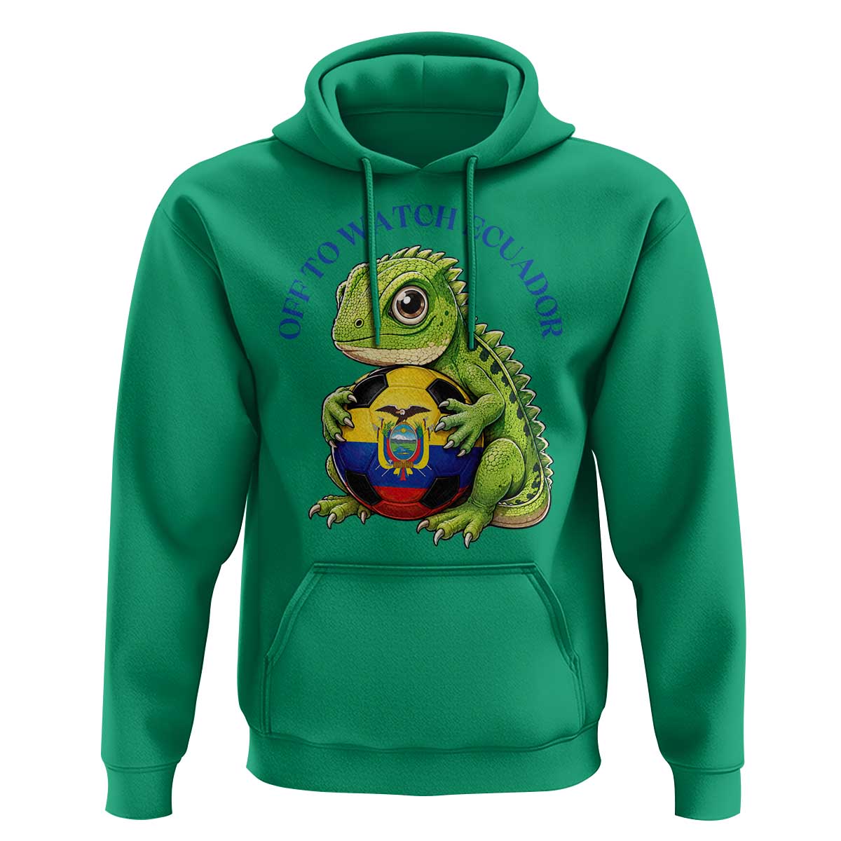 Off To Watch Ecuador Hoodie Funny Ecuador Iguana Soccer Fan Gift