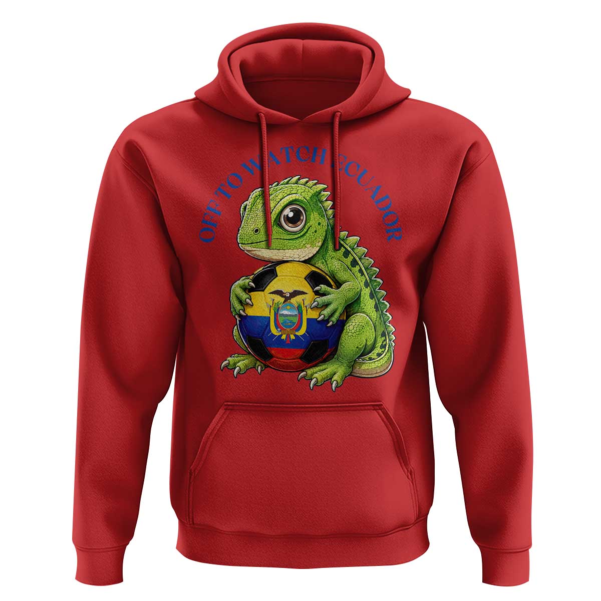 Off To Watch Ecuador Hoodie Funny Ecuador Iguana Soccer Fan Gift