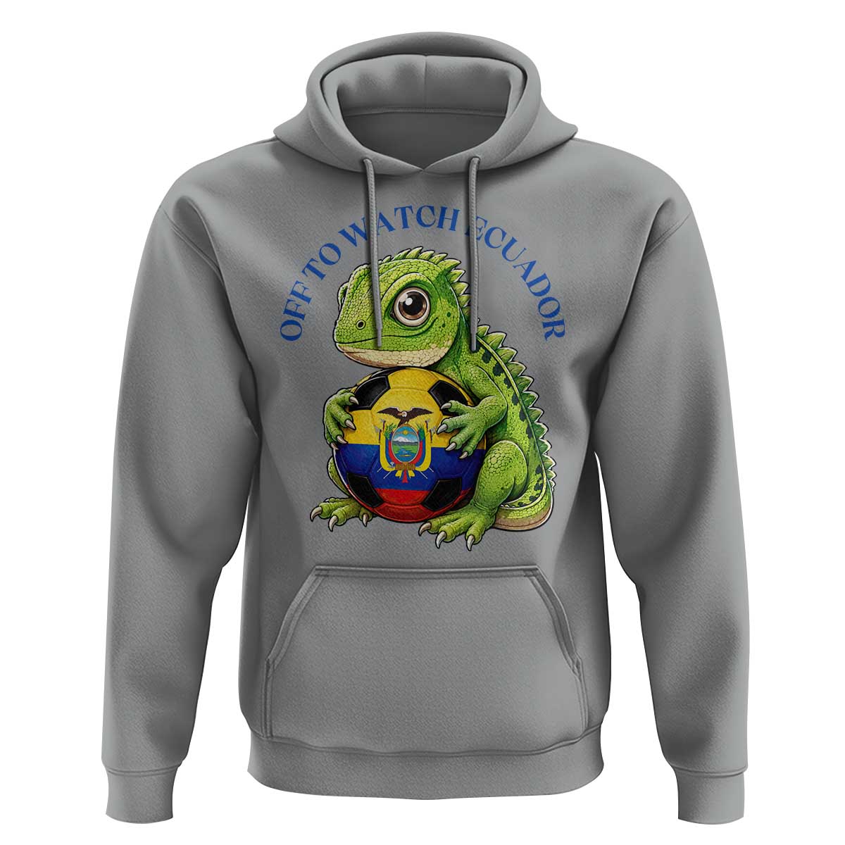 Off To Watch Ecuador Hoodie Funny Ecuador Iguana Soccer Fan Gift
