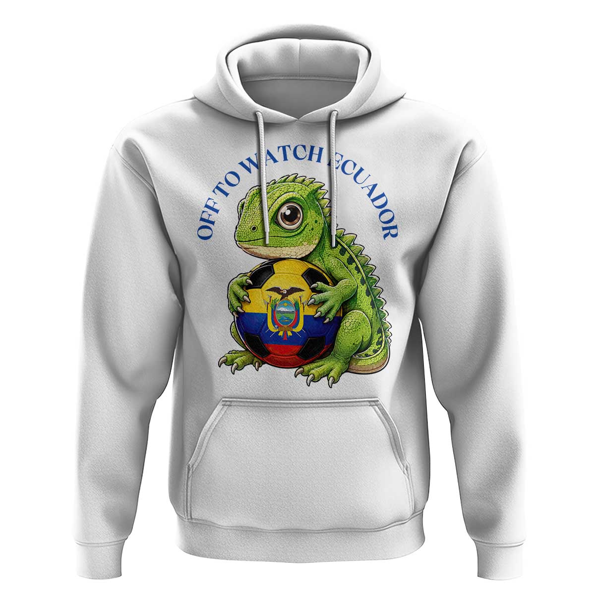 Off To Watch Ecuador Hoodie Funny Ecuador Iguana Soccer Fan Gift