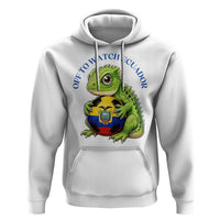 Off To Watch Ecuador Hoodie Funny Ecuador Iguana Soccer Fan Gift