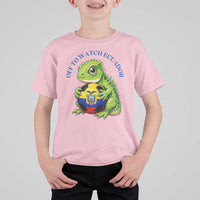 Off To Watch Ecuador T Shirt For Kid Funny Ecuador Iguana Soccer Fan Gift