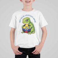 Off To Watch Ecuador T Shirt For Kid Funny Ecuador Iguana Soccer Fan Gift