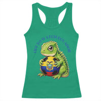 Off To Watch Ecuador Racerback Tank Top Funny Ecuador Iguana Soccer Fan Gift