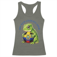 Off To Watch Ecuador Racerback Tank Top Funny Ecuador Iguana Soccer Fan Gift