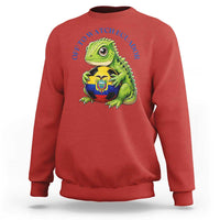 Off To Watch Ecuador Sweatshirt Funny Ecuador Iguana Soccer Fan Gift