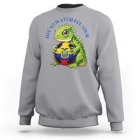 Off To Watch Ecuador Sweatshirt Funny Ecuador Iguana Soccer Fan Gift