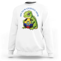 Off To Watch Ecuador Sweatshirt Funny Ecuador Iguana Soccer Fan Gift