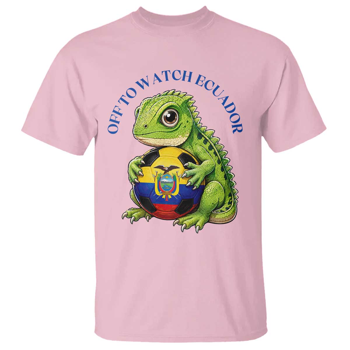 Off To Watch Ecuador T Shirt Funny Ecuador Iguana Soccer Fan Gift
