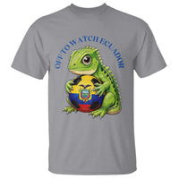 Off To Watch Ecuador T Shirt Funny Ecuador Iguana Soccer Fan Gift