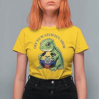 Off To Watch Ecuador T Shirt For Women Funny Ecuador Iguana Soccer Fan Gift