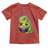 Off To Watch Ecuador Toddler T Shirt Funny Ecuador Iguana Soccer Fan Gift