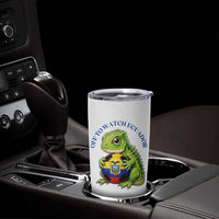 Off To Watch Ecuador Tumbler Cup Funny Ecuador Iguana Soccer Fan Gift
