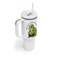 Off To Watch Ecuador Tumbler With Handle Funny Ecuador Iguana Soccer Fan Gift