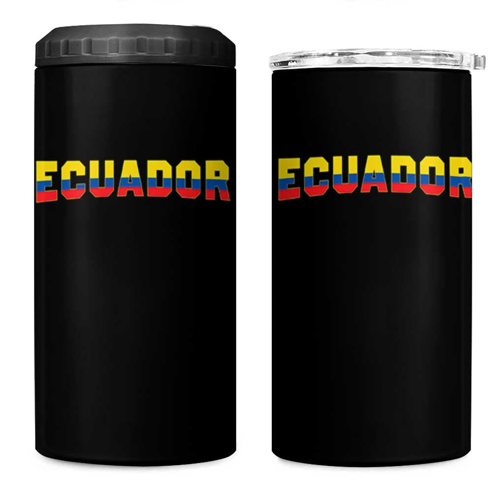 Vintage Ecuador Roots 4 in 1 Can Cooler Tumbler Latin Heritage Pride Gift