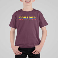 Vintage Ecuador Roots T Shirt For Kid Latin Heritage Pride Gift